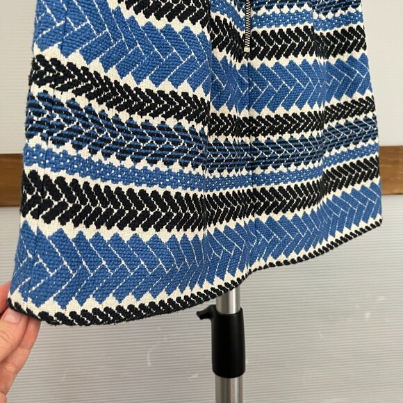 Anthro Nomad Norman Carper Textural Herringbone Stripe Mini Skirt POCKETS! Sz‎ S - Picture 9 of 14